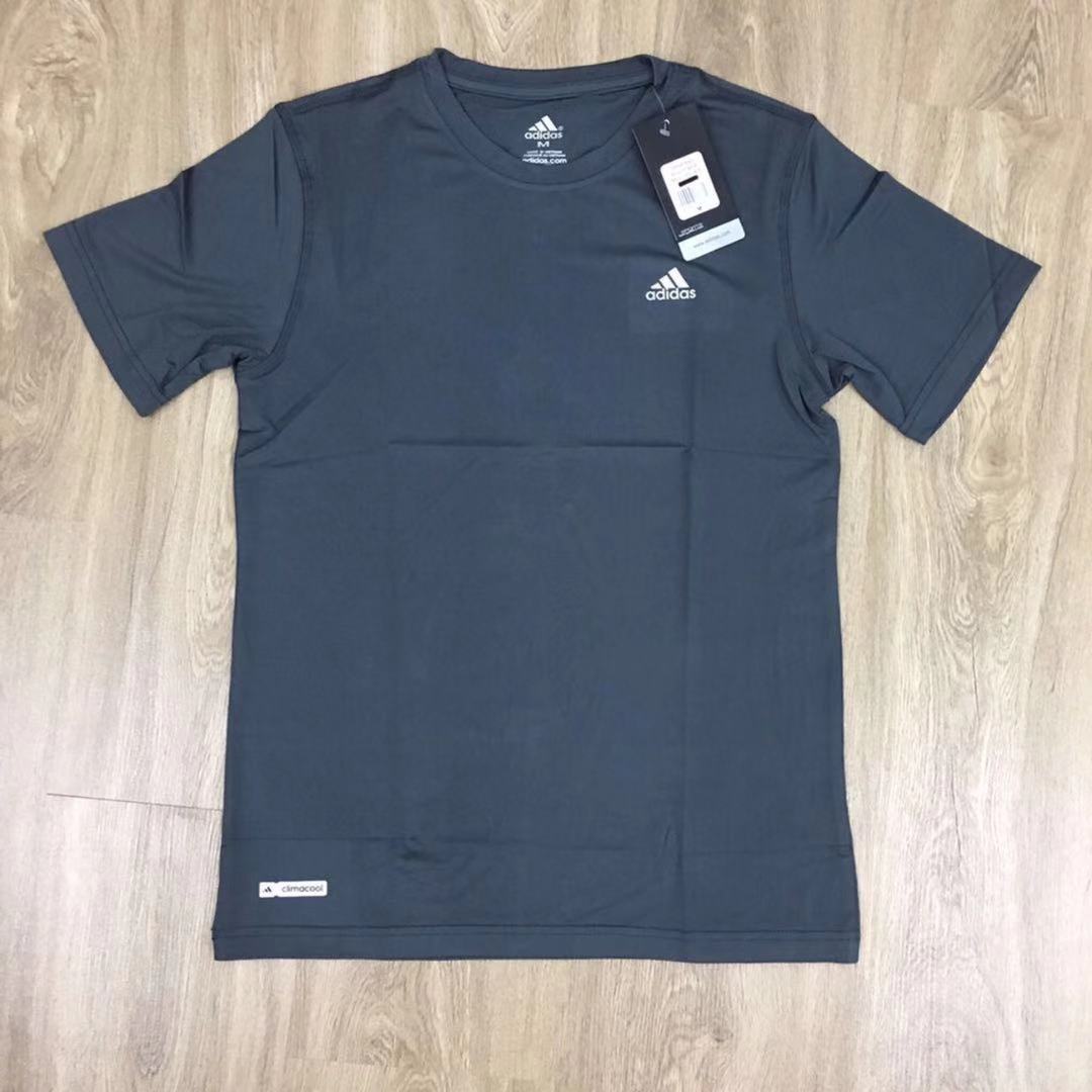 (GREY M)Adidas Sport Wear T-Shirt Men Round Neck Style(Ready Stock)